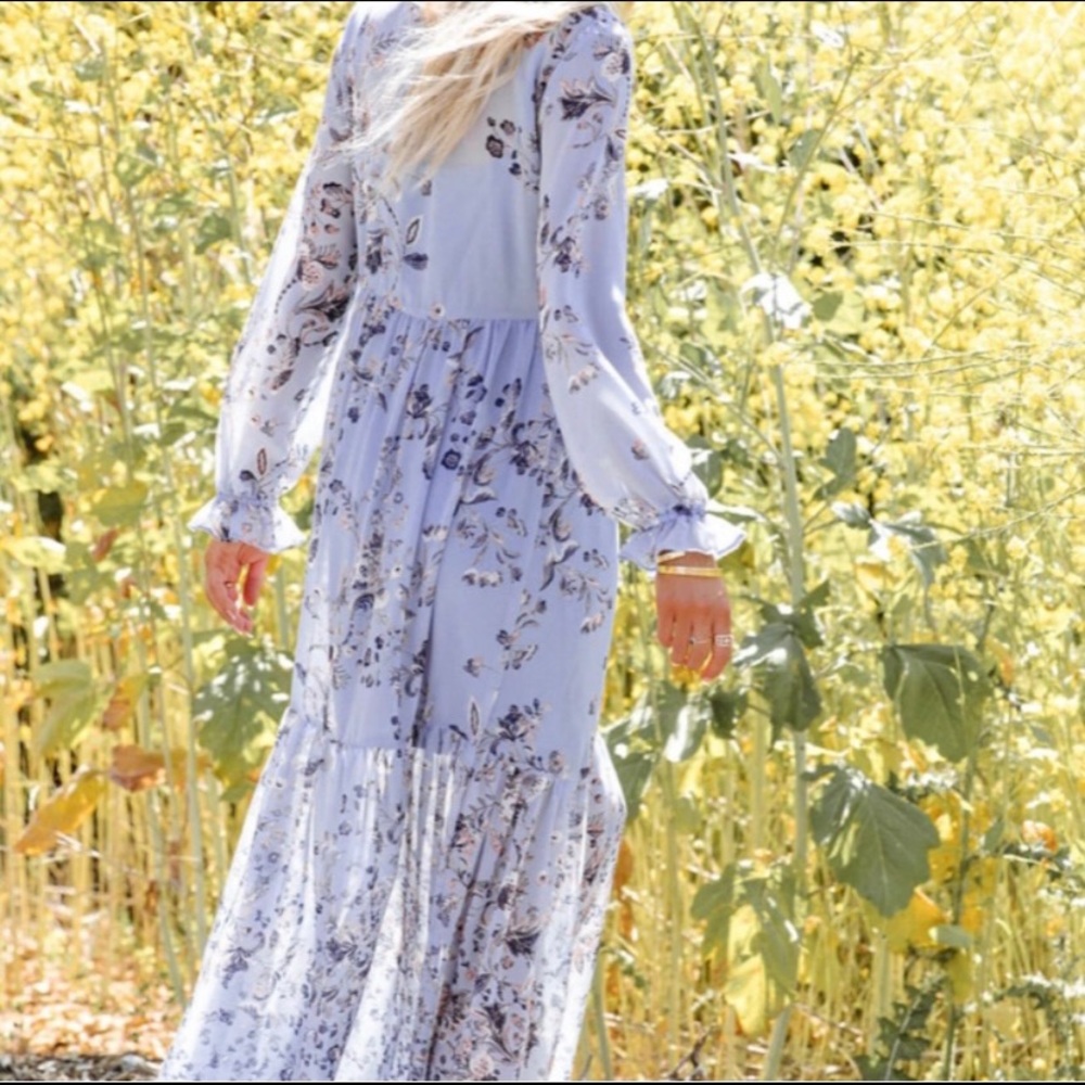 Vici Light Blue Floral Maxi Dress - Picture 2 of 3